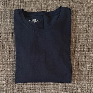 J. Crew Dark Blue Long Sleeve Girlfriend Tee